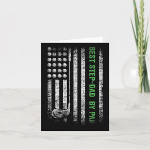 Best Step-dad By Par Father's Day Gifts Golf Lover Card