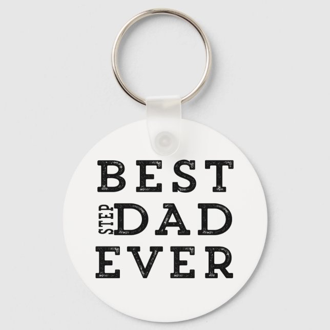 Best Step Dad Ever Keychain (Front)