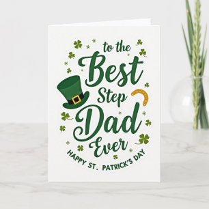 Best Step Dad Ever St Patricks Card