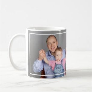Best Step Dad Happy Father's Day Photo Blue Coffee Mug