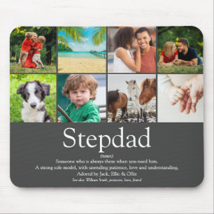 Best Stepdad Stepfather Quote Photo Collage Mouse Pad