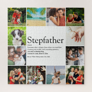 Best Stepfather, Stepdad Definition 12 Photo Jigsaw Puzzle