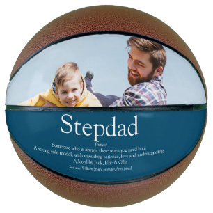 Best Stepfather Stepdad Ever Definition Photo Blue Basketball