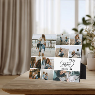Best Stepmom Ever Custom Photo Collage  Plaque