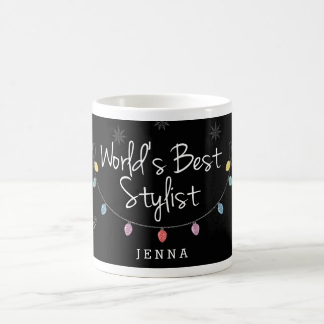 Best Stylist Christmas Lights Mug (Center)