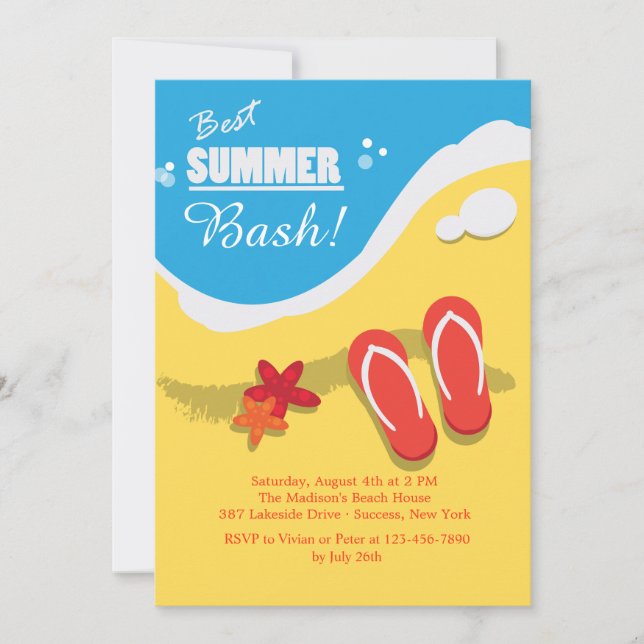 Best Summer Party Invitations (Front)