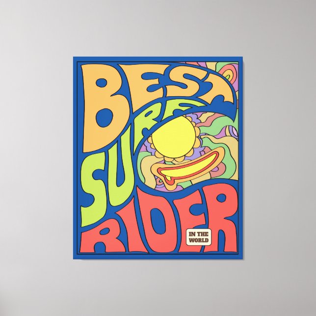 Best Surf Ever Poster Canvas Print (Front)