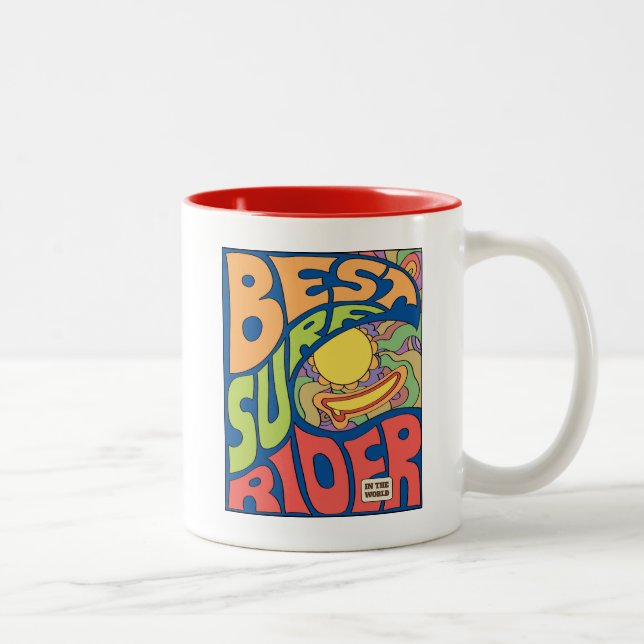 Best Surf Ever Poster Two-Tone Coffee Mug (Right)