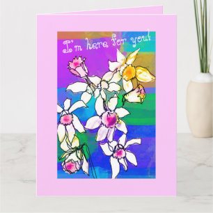 Best Sympathy/.Support Floral Greeting Card