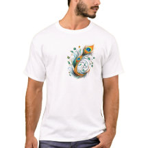 best T- Shirts design peacock Feather Clipart 
