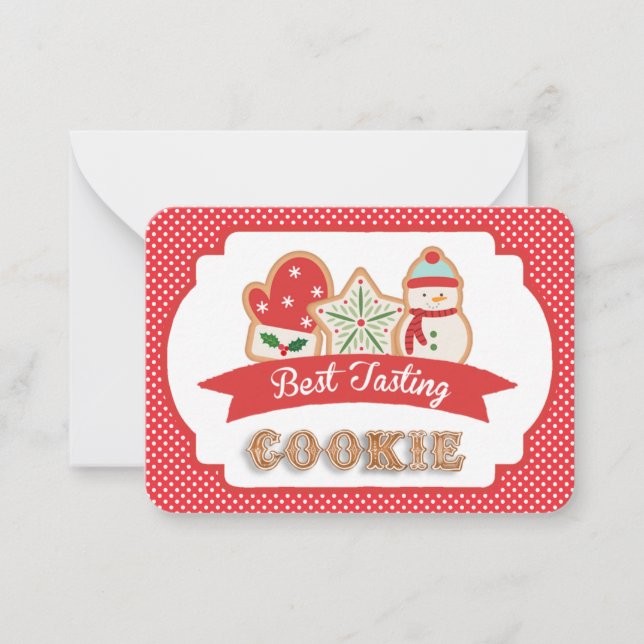 Best Tasting Cookie Award Card (Front)