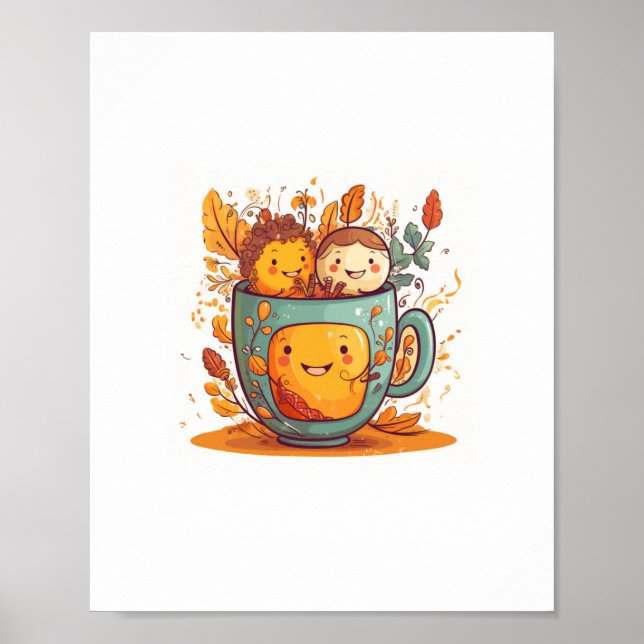 best tea,bestie, cute, tea themed poster (Front)