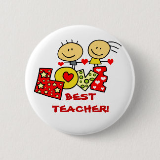 BEST TEACHER 2 INCH ROUND BUTTON