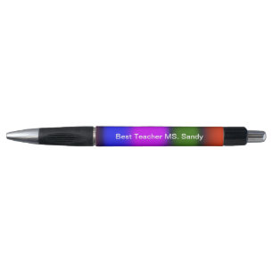 Best Teacher Add Name Blue, Purple, Green, Orange Pen