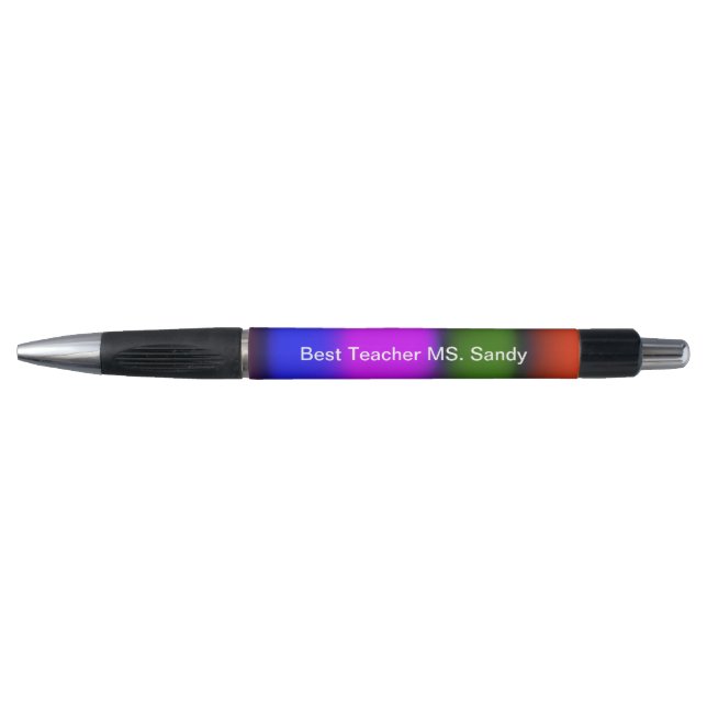 Best Teacher Add Name Blue, Purple, Green, Orange Pen (Front)