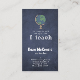 Best Teacher appreciation quote Business Card