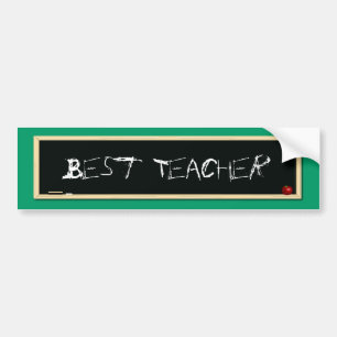 Best Teacher Blackboard Bumper Sticker
