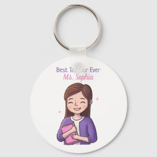 Best Teacher Ever Appreciation Personalized Keychain
