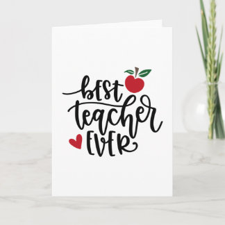 Best teacher ever card