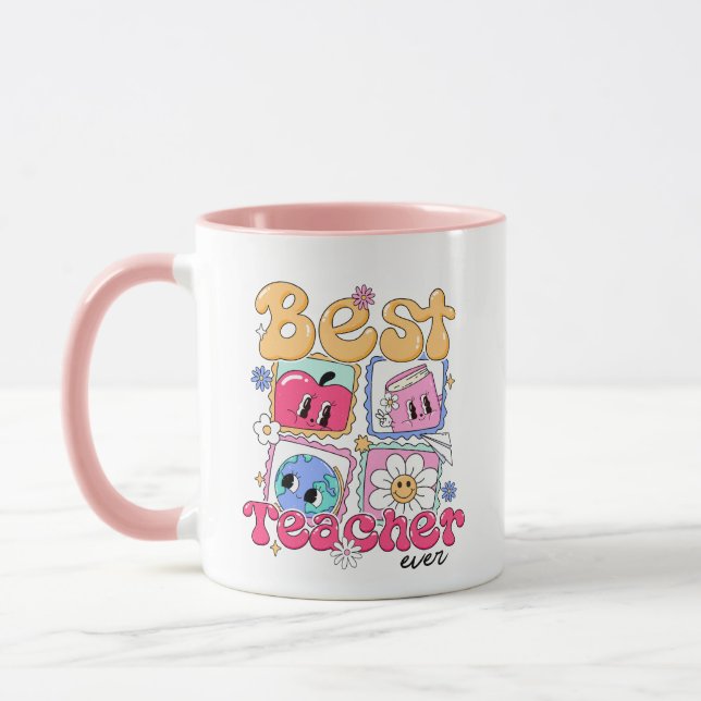 Best Teacher Ever Custom Name Appreciation Mug (Left)