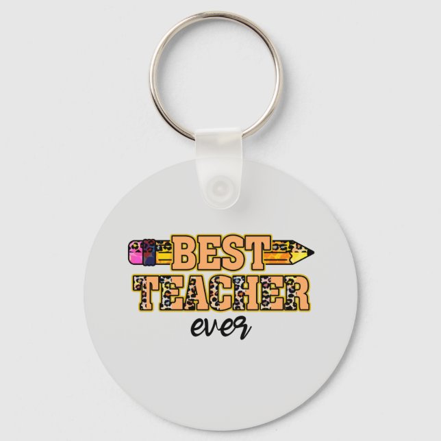 Best Teacher Ever – Cute & Inspiring Keychain (Back)