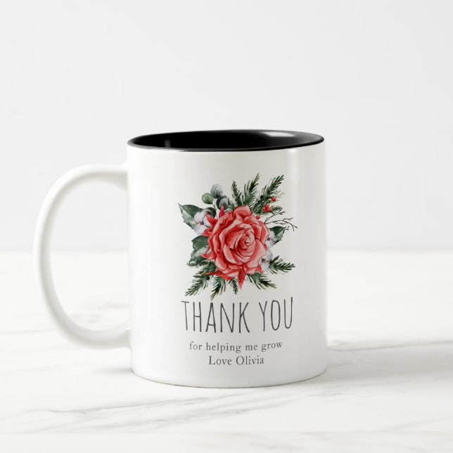 Best Teacher Ever Gift  Two-Tone Coffee Mug (Left)