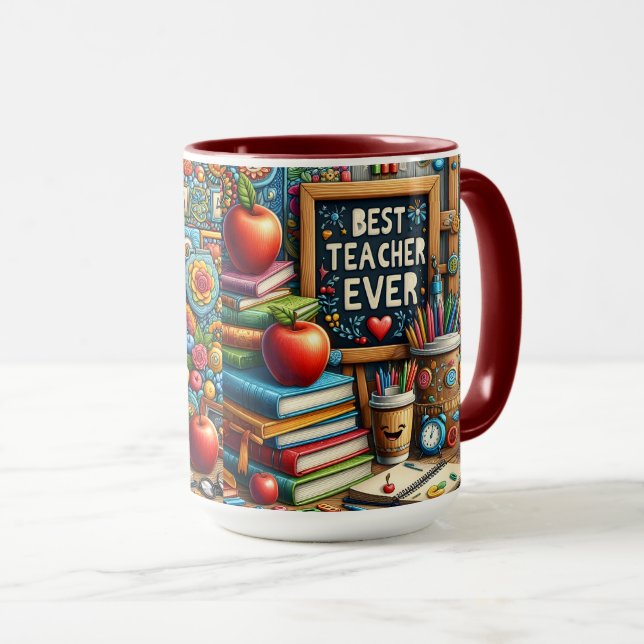 Best Teacher Ever Mug (Front Right)
