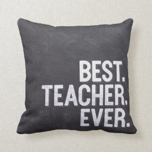 Best Teacher Ever - Period Chalkboard Throw Pillow