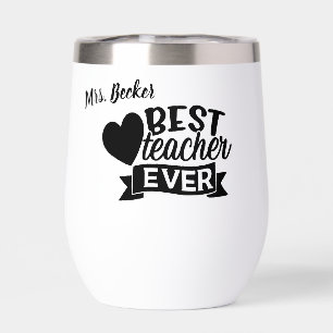 Best teacher ever personalized black