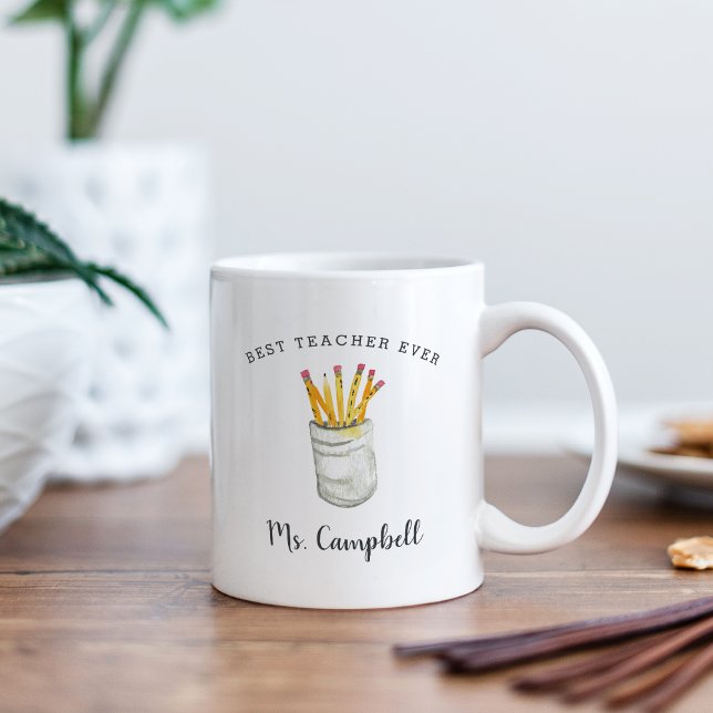 Best Teacher Ever Personalized Coffee Mug (Creator Uploaded)