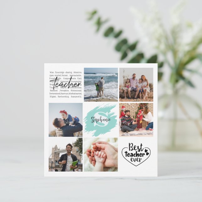 Best Teacher Ever Personalized Photo Collage (Standing Front)