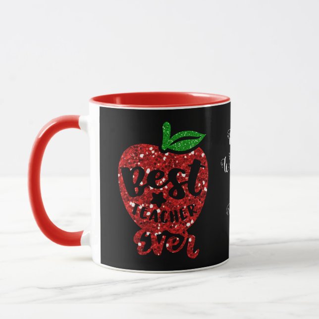 Best Teacher Ever Personalized Tea Coffee Mug (Left)