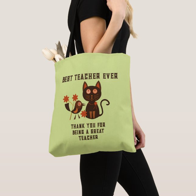 BEST TEACHER EVER , TOTE BAG (Close Up)