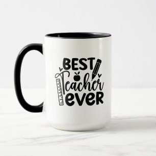 Best Teacher Ever Wordart Mug