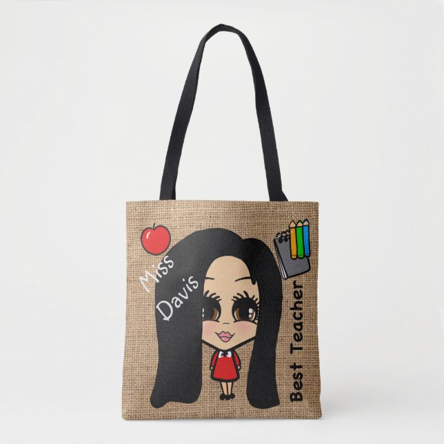 Best Teacher Fourre-tout - Sac Caricature Personna (Devant)