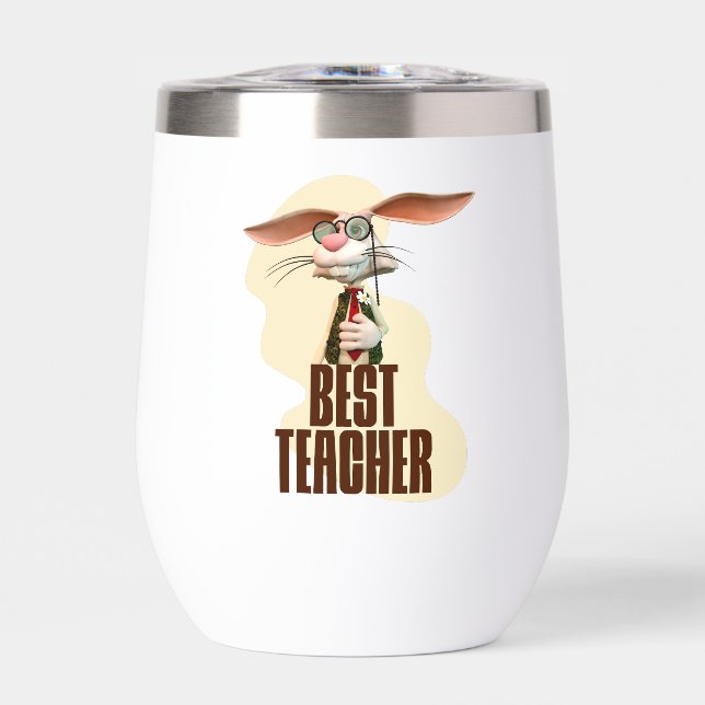 Best Teacher Funny Rabbit (Front)