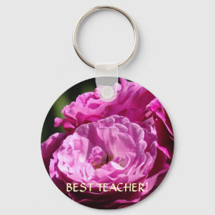 BEST TEACHER GIFT Keychain Rose Flower Gifts