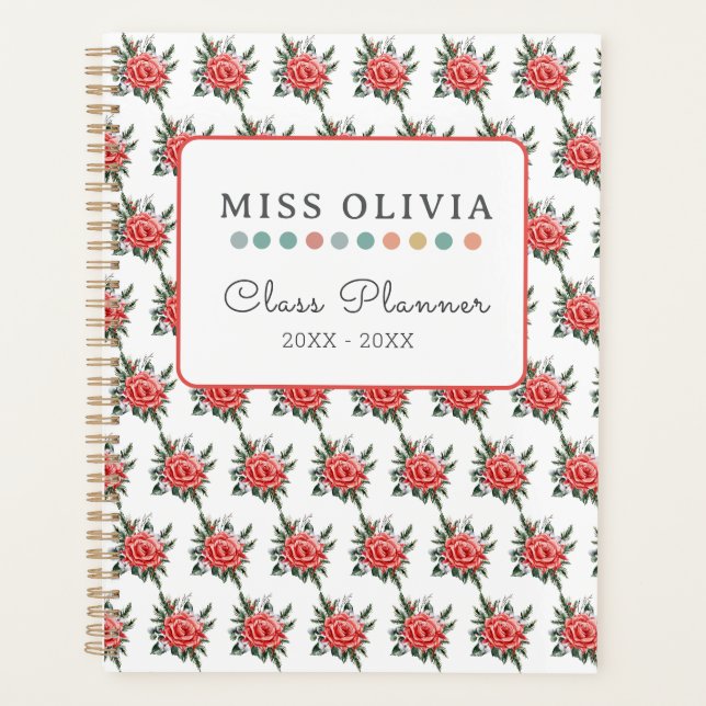 Best Teacher Gift Planner | Personalized Organizer (Front)