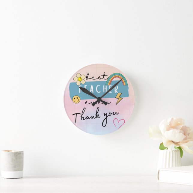 Best Teacher gift Round Clock (Home)