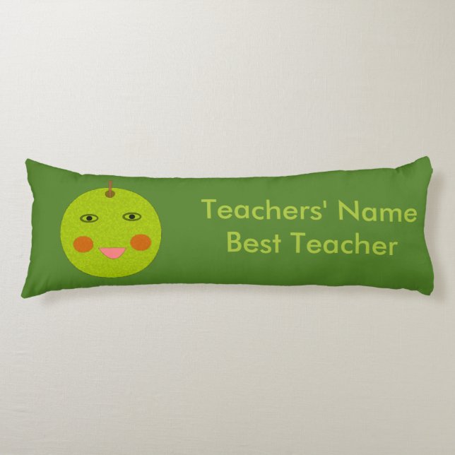 Best Teacher Happy Apple Custom Body Pillow (Front)