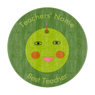 Best Teacher Happy Apple Custom Cutting Board