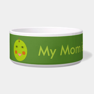 Best Teacher Happy Apple Custom Dog Bowl