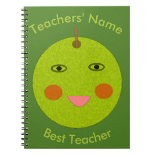 Best Teacher Happy Apple Custom Notebook