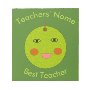 Best teacher Happy Apple Custom Notepad