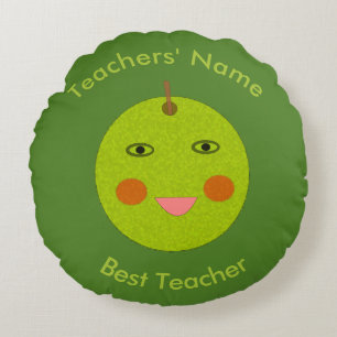 Best Teacher Happy Apple Custom Pillow