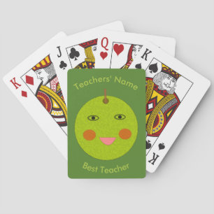 Best Teacher Happy Apple Custom Playing cards