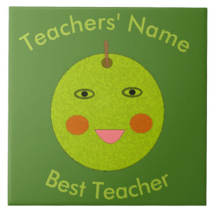 Best Teacher Happy Apple Custom Tile