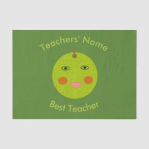 Best Teacher Happy Apple Custom Tissue Paper