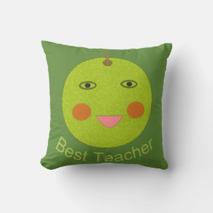 Best Teacher Happy Apple Outdoor Pillow