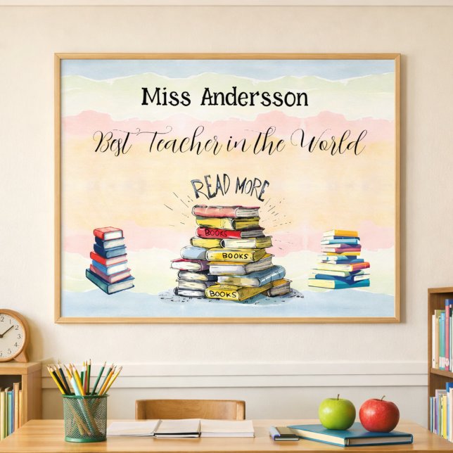 Best Teacher in the World Illustration Poster (Creator Uploaded)